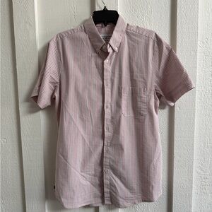 Mizzen+Main Red and White Striped Button Down Shirt